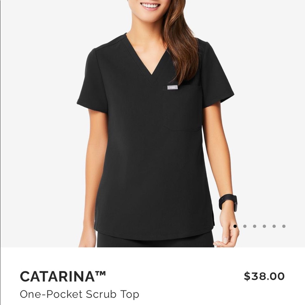 FIGS SCRUBS black zamora jogger Catarina top XXS